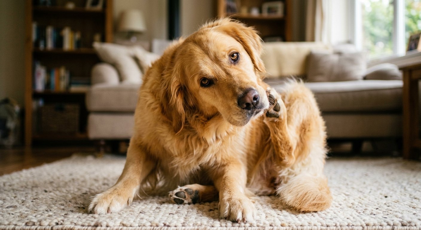 dog ear infection treatment — pet care illustration - chronic dog ear infection treatment