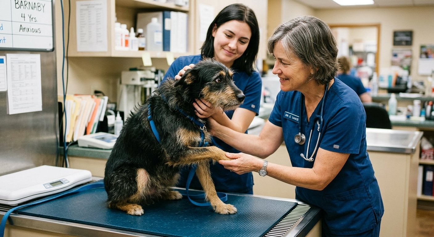 dog ear infection treatment — pet care illustration - chronic dog ear infection treatment