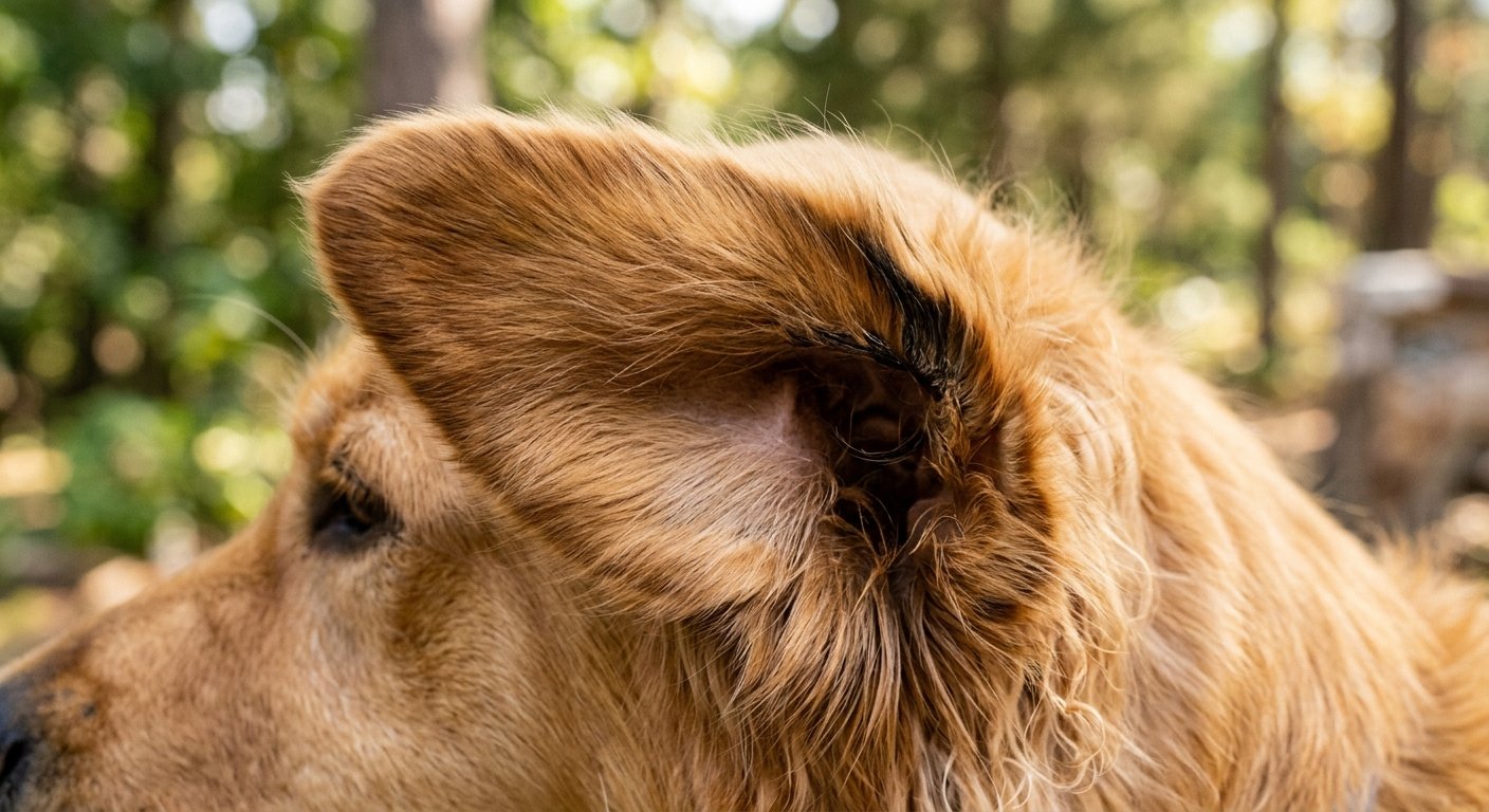 what does a dog ear infection look like — pet care illustration